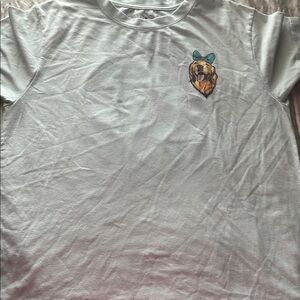 Fifth Sun Light Blue Tee Shirt with slight bleach stains